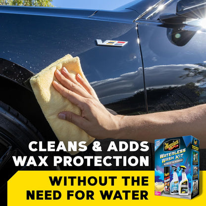 Meguiar's Ultimate Waterless Wash & Wax, Scratch-Free Waterless Car Cleaning Spray That Makes Detailing Quick and Easy, 2-in-1 Cleaner and Protection to Help Your Ride Shine, 26 Oz