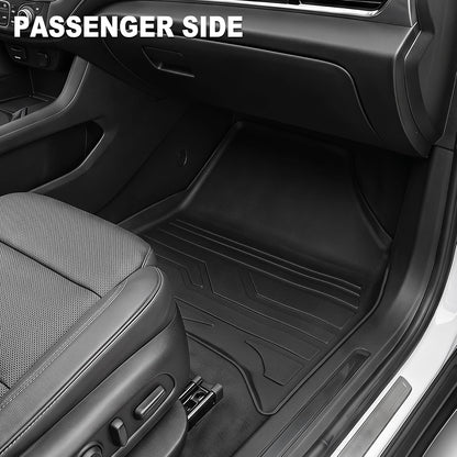 KARPAL Floor Mats for 2007-2013 Chevy Silverado & GMC Sierra 1500 Crew Cab / 2007-2014 2500/3500 HD(Footwell Coverage), All-Weather TPE Custom Fit Floor Liners Car Accessories