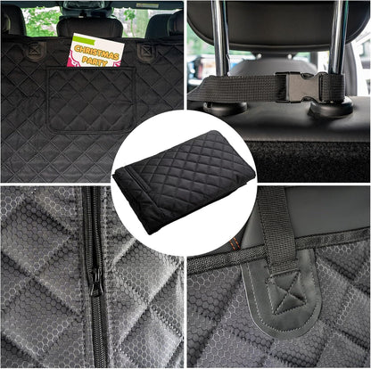 SUV Cargo Liner for Dog Car Seat Cover for Pets Waterproof Cargo Cover Dog Seat Mat for SUVs Sedans Vans with Bumper Flap Protector, Non-Slip, Black 70"x40"