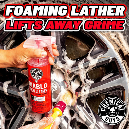 Chemical Guys Diablo Wheel Cleaner Spray - 2 Pack 16 oz Bottles, Safe on All Wheel & Rim Finishes, Sprayable Formula Removes Brake Dust, Dirt & Grime, Car Care for Trucks, SUVs, Motorcycles & RVs