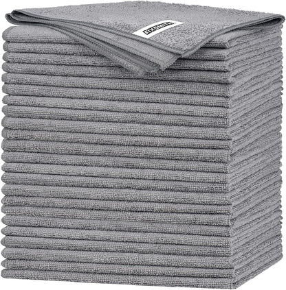 FIXSMITH Microfiber Cleaning Cloth - Pack of 50, Microfiber Towels for Cars 16 x 12 in, Highly Absorbent Cleaning Rags, Lint-Free, Streak-Free Cleaning Cloths for Car Kitchen Home Office
