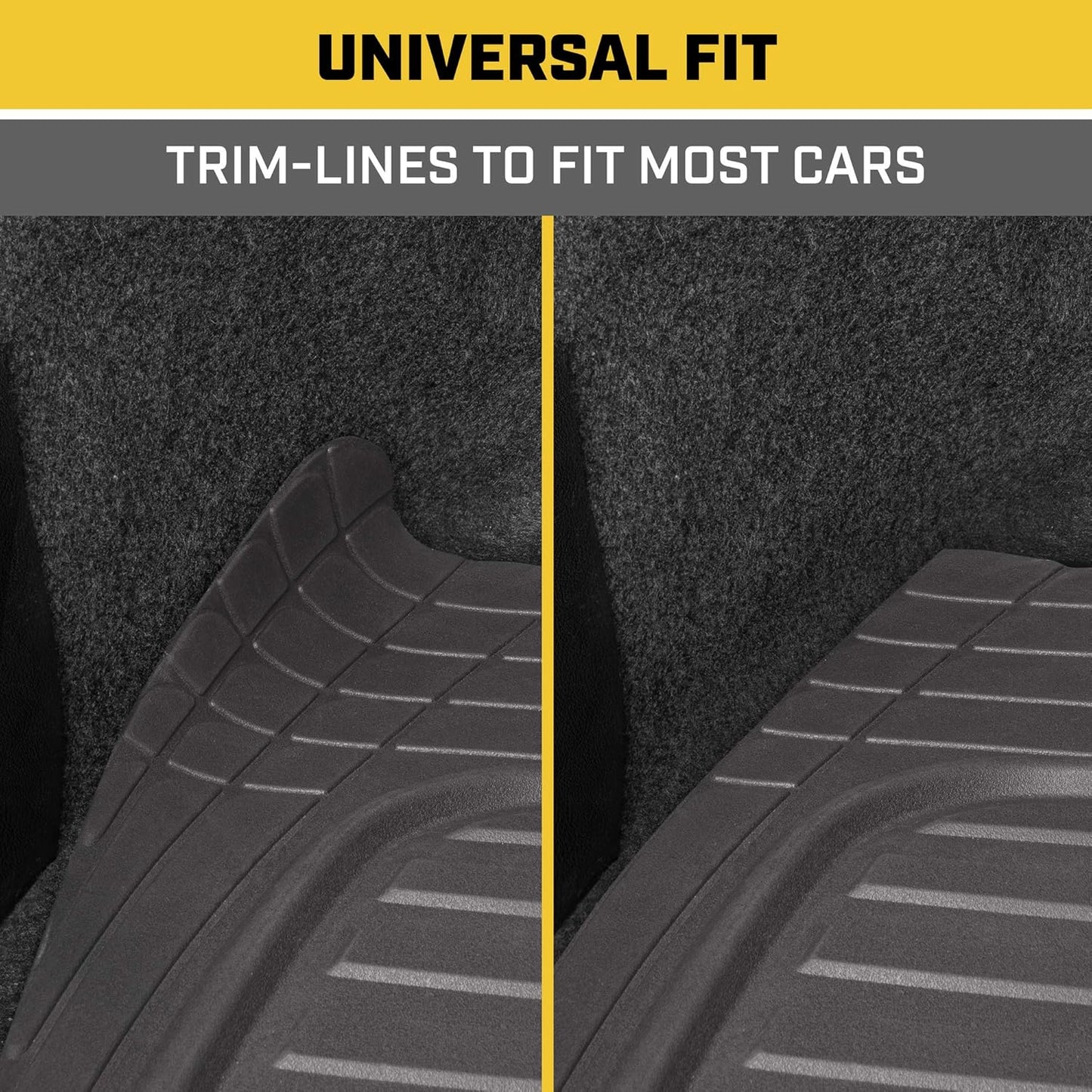 CAT Heavy Duty SUV Black Cargo Liner & Car Trunk Mat - Universal Trimmable All Weather Cargo Mats for Back of SUV - SUV Trunk Mat & Carpet Cover Trunk Liner - Cargo Cover Trunk Cover 53" x 36.25"