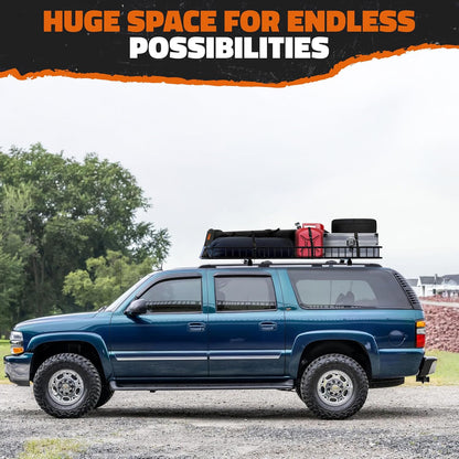 Mockins 16 Cu Ft Weatherproof No Rack Rooftop Cargo Carrier Bag 45"x34"x18" | Rooftop Cargo Bag for Top of Car | Car Topper Luggage Carrier Waterproof Set w/ Accessories | Vehicle Soft-Shell Carriers