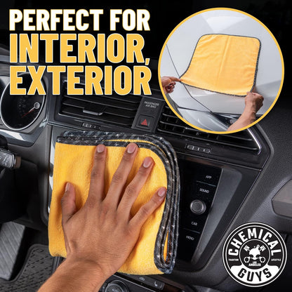 Chemical Guys Professional Grade Premium Microfiber Towels for Cars, Blue, 16" x 16", Ultra-Soft and Scratch-Free Car Detailing Cloths for Trucks, Motorcycles, and More - 3 Pack