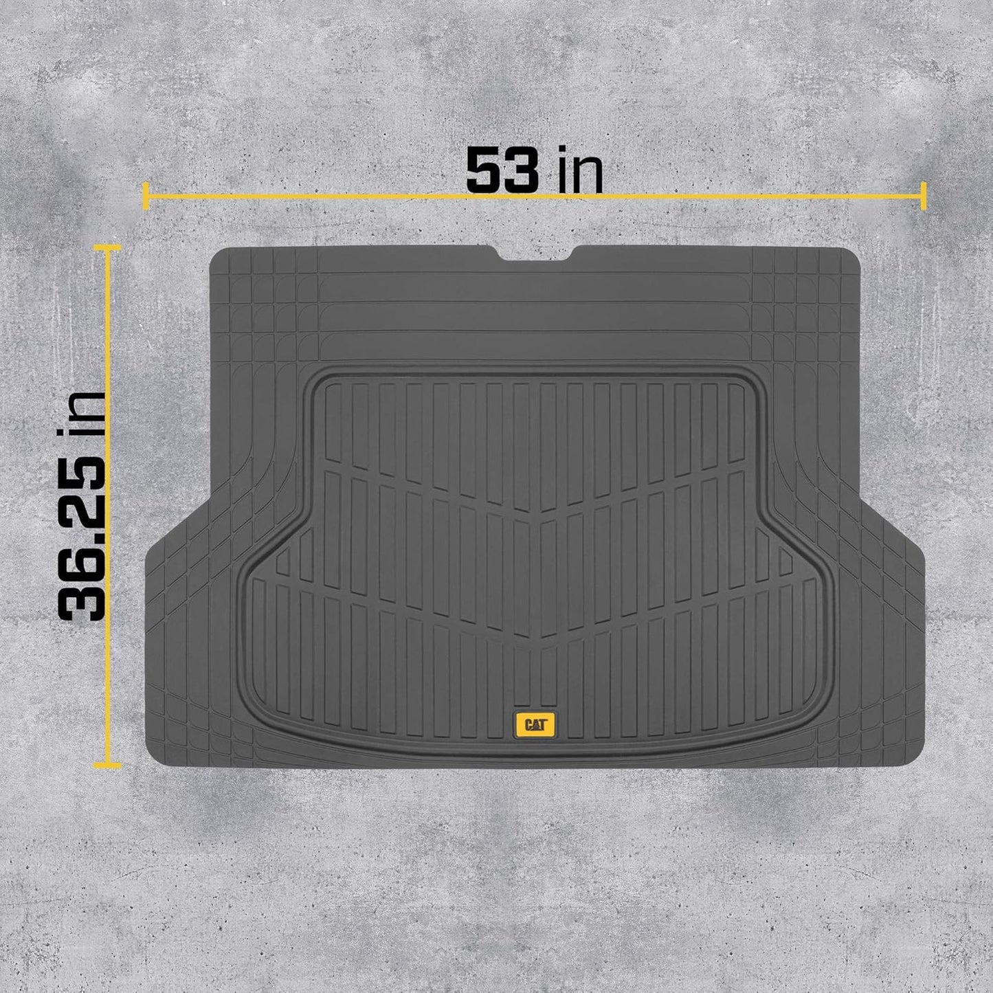 CAT Heavy Duty SUV Black Cargo Liner & Car Trunk Mat - Universal Trimmable All Weather Cargo Mats for Back of SUV - SUV Trunk Mat & Carpet Cover Trunk Liner - Cargo Cover Trunk Cover 53" x 36.25"