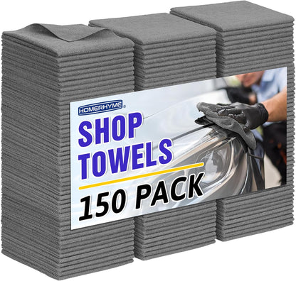 Microfiber Cleaning Cloth, 100 Pack Cleaning Rags Microfiber Towel Bulk Absorbent Lint-Free Wash Cloths, All-Purpose Shop Towels for Cars, Automotive, Garage, Home & Kitchen 11.5"*11.5"