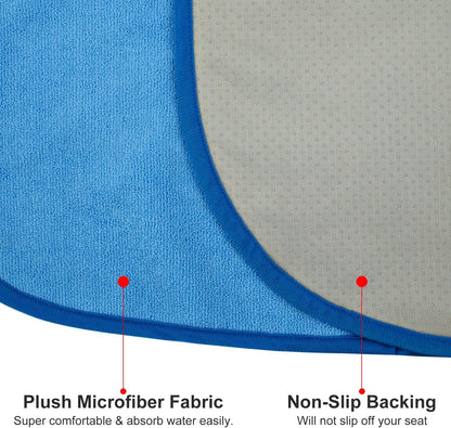 Waterproof Sweating Car Seat Cover for Post Gym Workout, Running, Swimming, Beach and Hiking, Universal Fit Non-Slip Towel Bucket Seat Protector for Cars SUV Trucks, Machine Washable (Grey)
