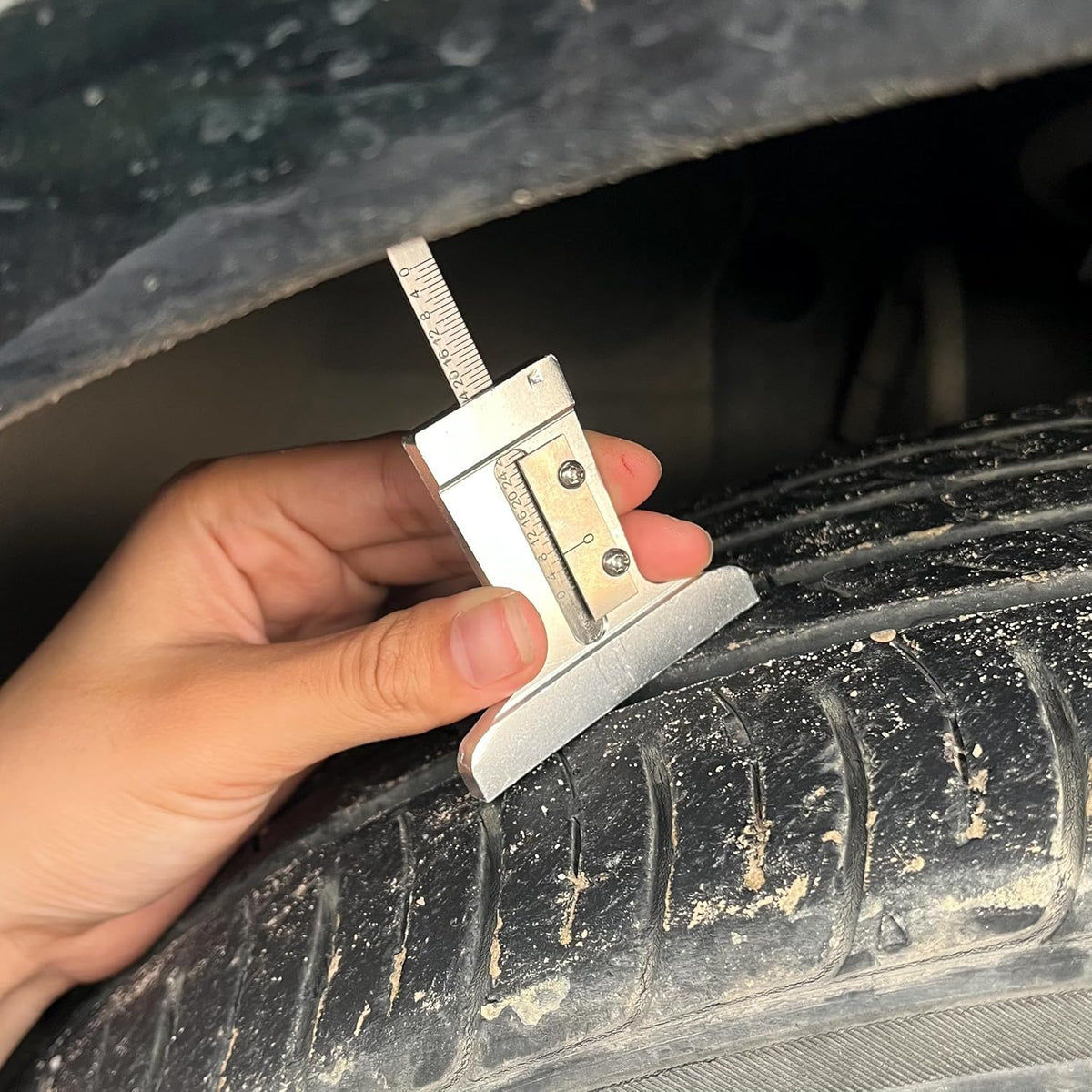 Car Truck Tire Depth Checker Tyre Tread Gauge Stainless Steel 0~32nds Caliper Measure Tool