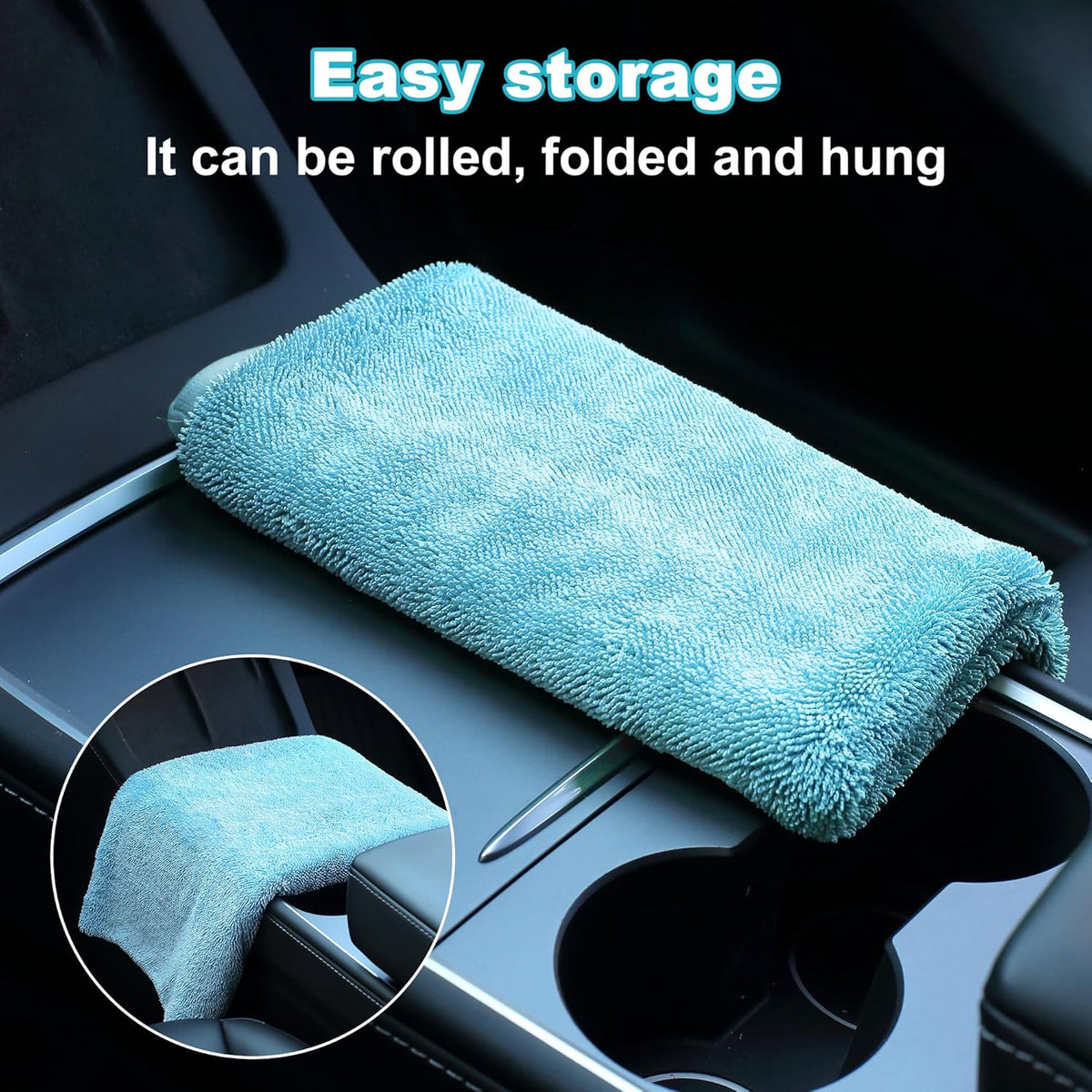 JOYMOOP Microfiber Towels for Cars, 2 Pack 35.4" x 23.6" Car Drying Towel, Dark Gray Reusable Car Towel, Quick Drying Car Microfiber Cleaning Cloth for RVs, SUVs, Trucks