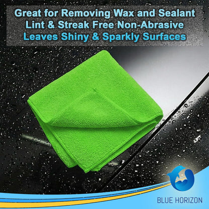 Orange Large Microfiber Cleaning Towels, 36-Pack Dual-Sided Ultra Soft Plush Washcloth, Professional Grade Premium Microfiber Detailing Cloths, Car, Household and Commercial (Orange, 16" x 16")