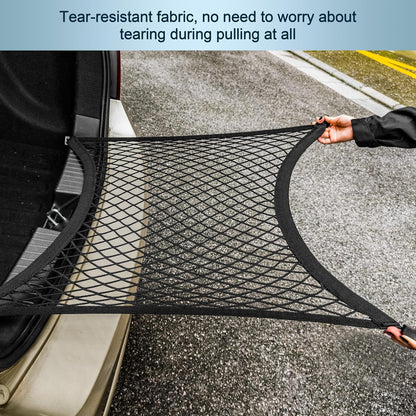 Elastic Cargo Net for SUV, Car Trunk Net Organizer with ABS Hook Storage Mesh Cargo Nets 27.5 x 19.6 inches for Truck Bed Tailgate Netting Accessories