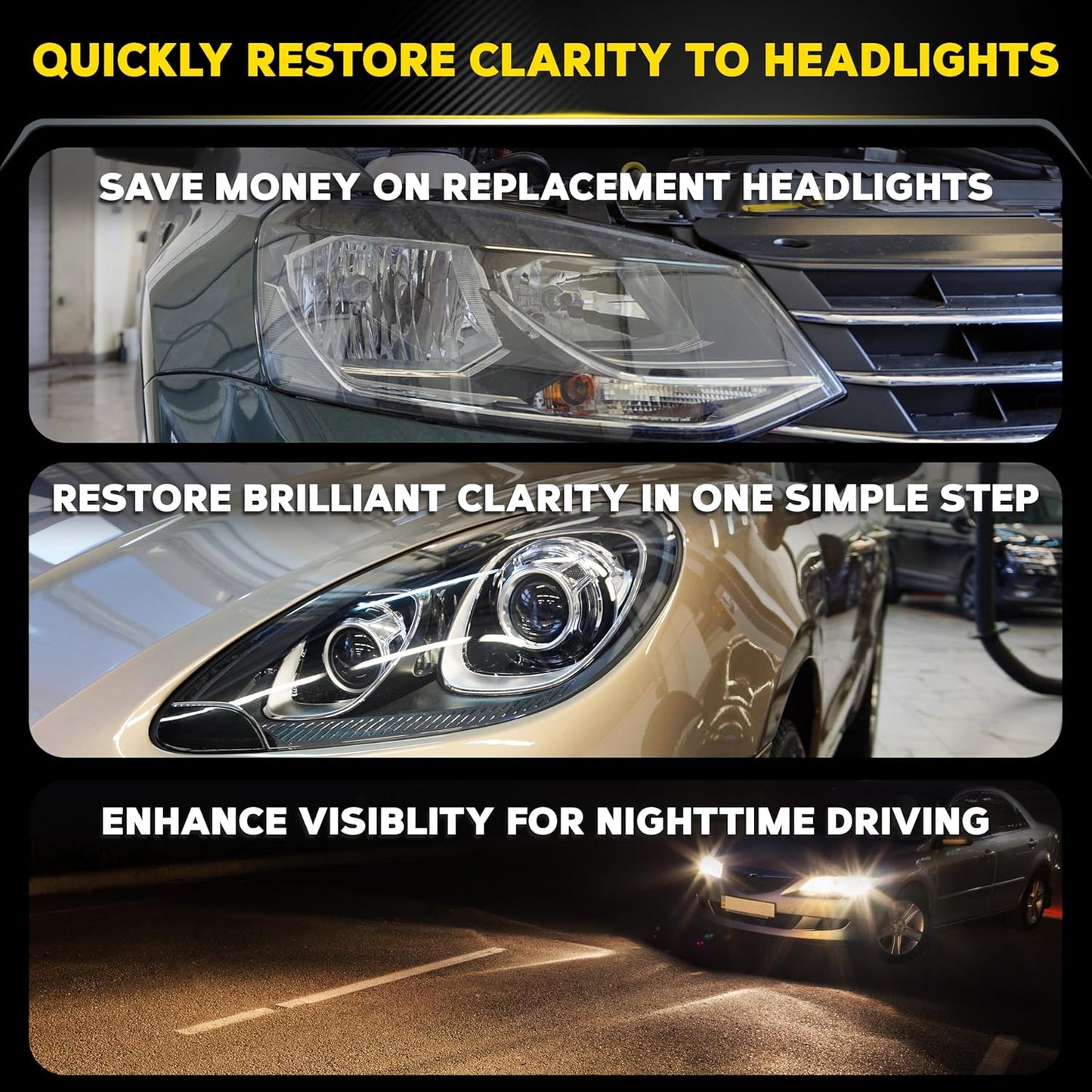 Meguiar's PlastX Clear Plastic Polish, Fast & Easy Clear Plastic Restorer for Headlights, Taillights, Soft Top Windows, and More, Remove Scratches, Cloudiness, Yellowing, and Oxidation, 10 oz.
