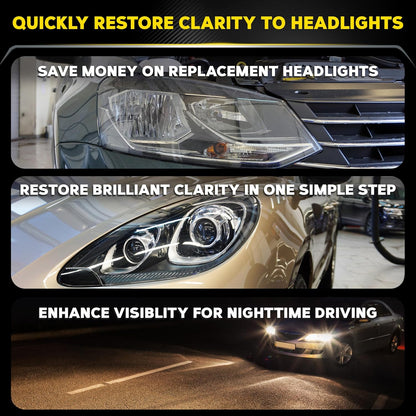 Meguiar's PlastX Clear Plastic Polish, Fast & Easy Clear Plastic Restorer for Headlights, Taillights, Soft Top Windows, and More, Remove Scratches, Cloudiness, Yellowing, and Oxidation, 10 oz.