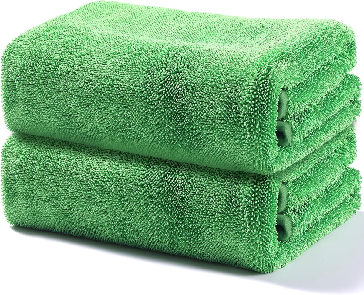 JOYMOOP Microfiber Towels for Cars, 2 Pack 35.4" x 23.6" Car Drying Towel, Dark Gray Reusable Car Towel, Quick Drying Car Microfiber Cleaning Cloth for RVs, SUVs, Trucks