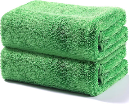 JOYMOOP Microfiber Towels for Cars, 2 Pack 35.4" x 23.6" Car Drying Towel, Dark Gray Reusable Car Towel, Quick Drying Car Microfiber Cleaning Cloth for RVs, SUVs, Trucks