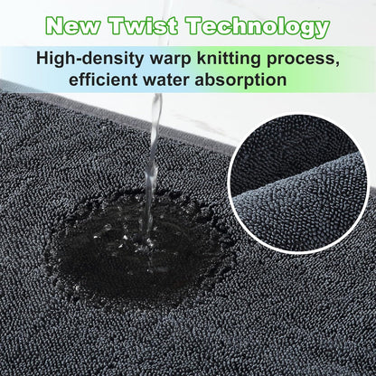 JOYMOOP Microfiber Towels for Cars, 2 Pack 35.4" x 23.6" Car Drying Towel, Dark Gray Reusable Car Towel, Quick Drying Car Microfiber Cleaning Cloth for RVs, SUVs, Trucks