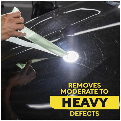 Meguiar’s Mirror Glaze M105 Ultra-Cut Compound, Car Rubbing Compound for Removing Scratches and Heavy Swirls While Adding Shine, Safe and Effective on All Glossy Car Paint and Clear Coats, 8 oz