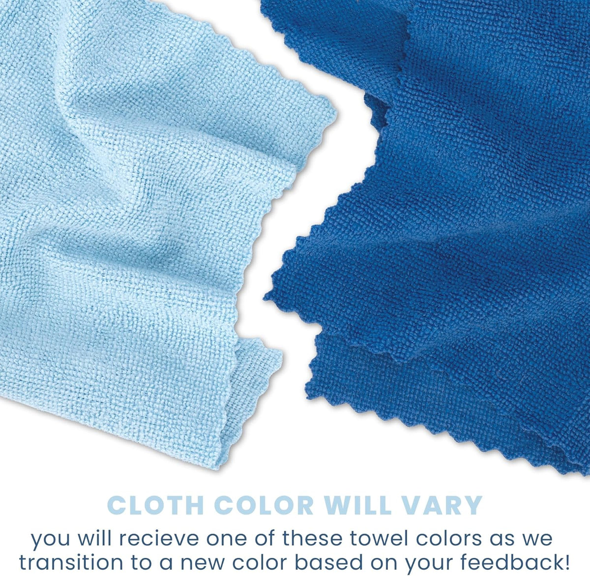S&T INC. 50 Pack Microfiber Cleaning Cloth with Box, Bulk Towels for Home, Reusable Microfiber Towels for Cars, Cleaning Rags, White, 190gsm, 11.8 Inches x 11.8 Inches, 50 Count