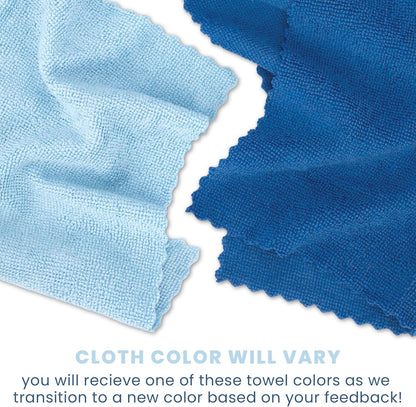 S&T INC. 50 Pack Microfiber Cleaning Cloth with Box, Bulk Towels for Home, Reusable Microfiber Towels for Cars, Cleaning Rags, White, 190gsm, 11.8 Inches x 11.8 Inches, 50 Count