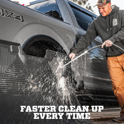 Husky Liners Weatherbeater Floor Mats | Fits 2016 - 2025 Dodge Durango; 2016 - 2021 Jeep Grand Cherokee; 2022 Jeep Grand Cherokee WK | Front & 2nd Row, 3-pc Black - 99151