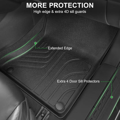 Floor Mats for 2026 2019-2025 Nissan Altima, TPE All Weather Durable Floor Liners Door Sill Guards for Nissan Altima Accessories