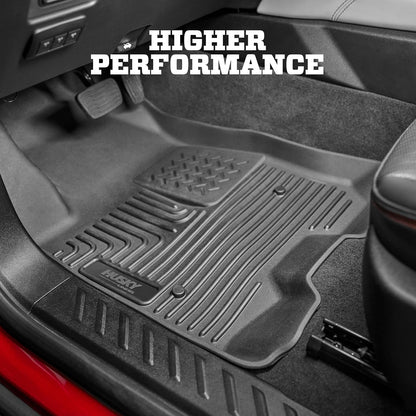 Husky Liners Weatherbeater Floor Mats | Fits 2016 - 2025 Dodge Durango; 2016 - 2021 Jeep Grand Cherokee; 2022 Jeep Grand Cherokee WK | Front & 2nd Row, 3-pc Black - 99151