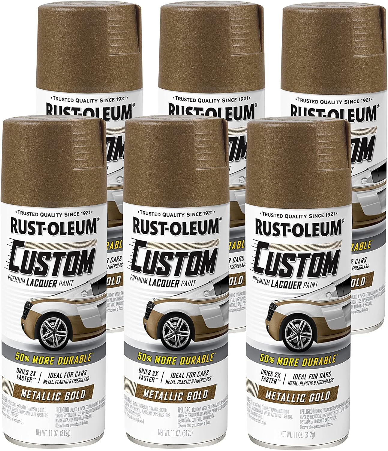Rust-Oleum 323383 Automotive Custom Lacquer Spray Paint, 11 oz, Gloss Clear