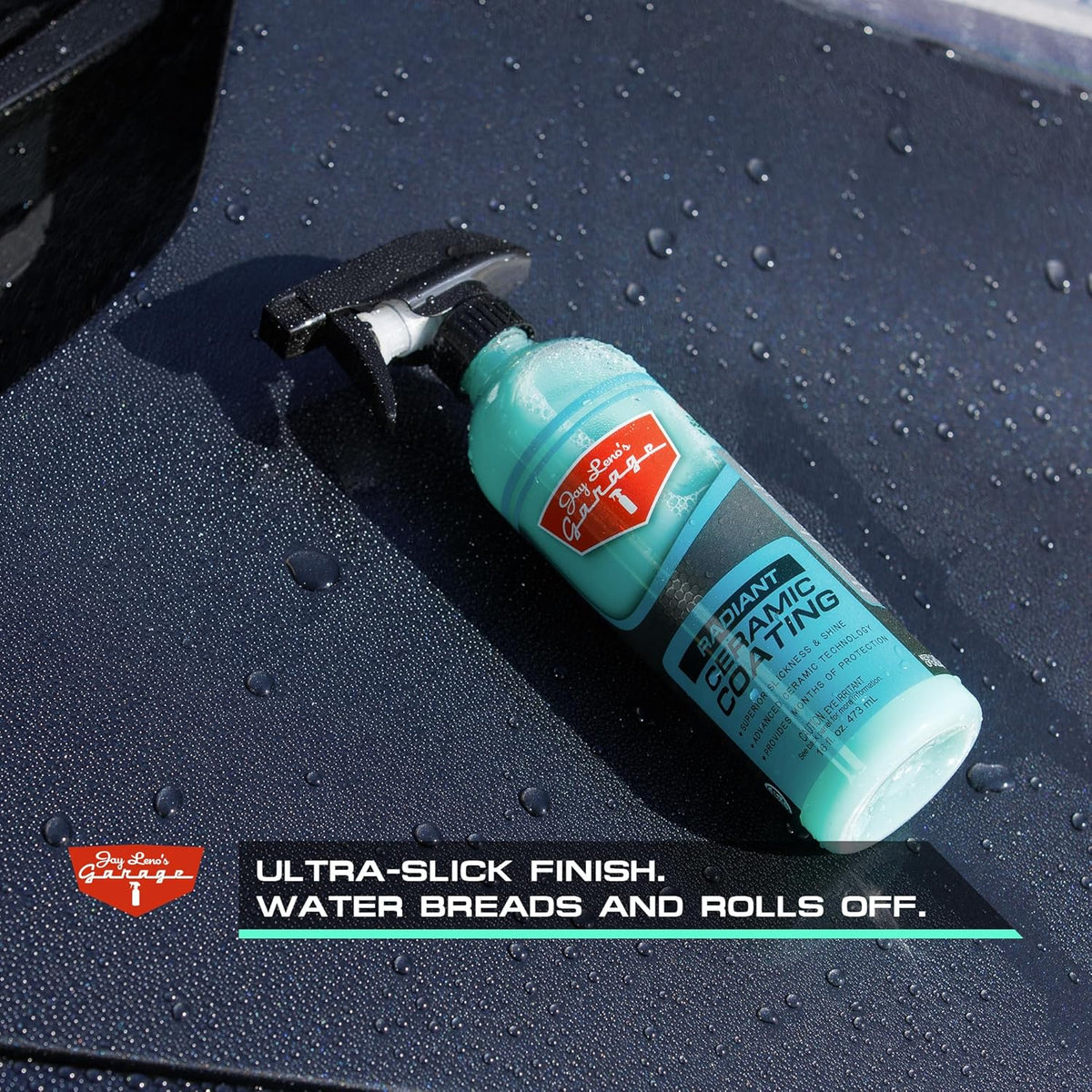 Jay Leno's Garage Radiant Ceramic Coating Cars and Trucks, Easy-to-Apply Long-Lasting Ceramic Coat Protection, Enhances Shine and Gloss