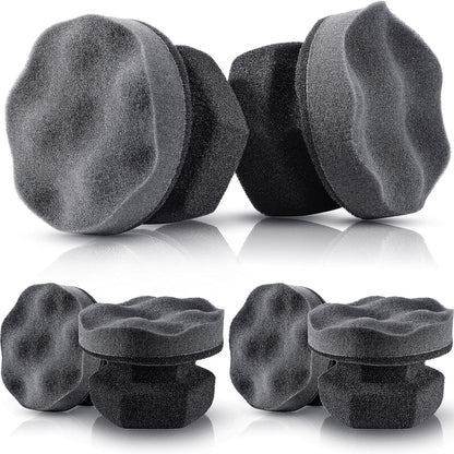 BBTO 6 Pcs Tire Hex Grip Dressing Applicator Washable Shine Applicator Dressing Pad Car Detailing Foam Sponge Reusable Cleaner Sponge for No Slip Tire