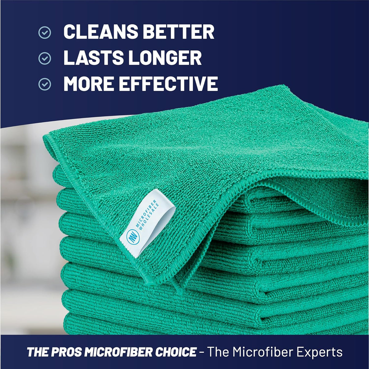 Microfiber Wholesale MW Pro 16x16 Auto Detailing Towels - Plush Car Drying Cloths for Wax Removal, Interiors & Body Shops - Scratch Free (Black, 12-Pack)