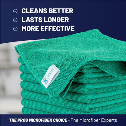 Microfiber Wholesale MW Pro 16x16 Auto Detailing Towels - Plush Car Drying Cloths for Wax Removal, Interiors & Body Shops - Scratch Free (Black, 12-Pack)
