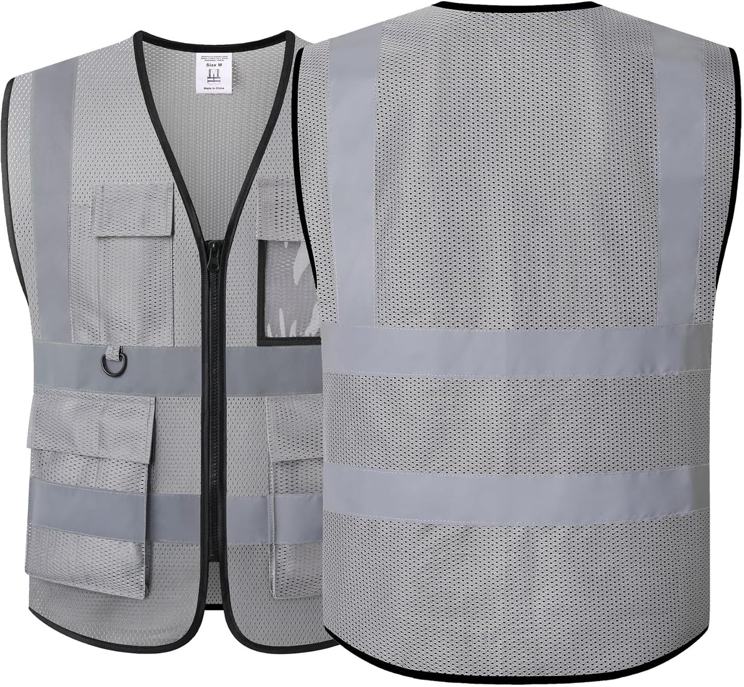 Safety Vest for Men Women Hi Vis Vest with Pockets Mesh High Visibility Vests Meets ANSI/ISEA Standards