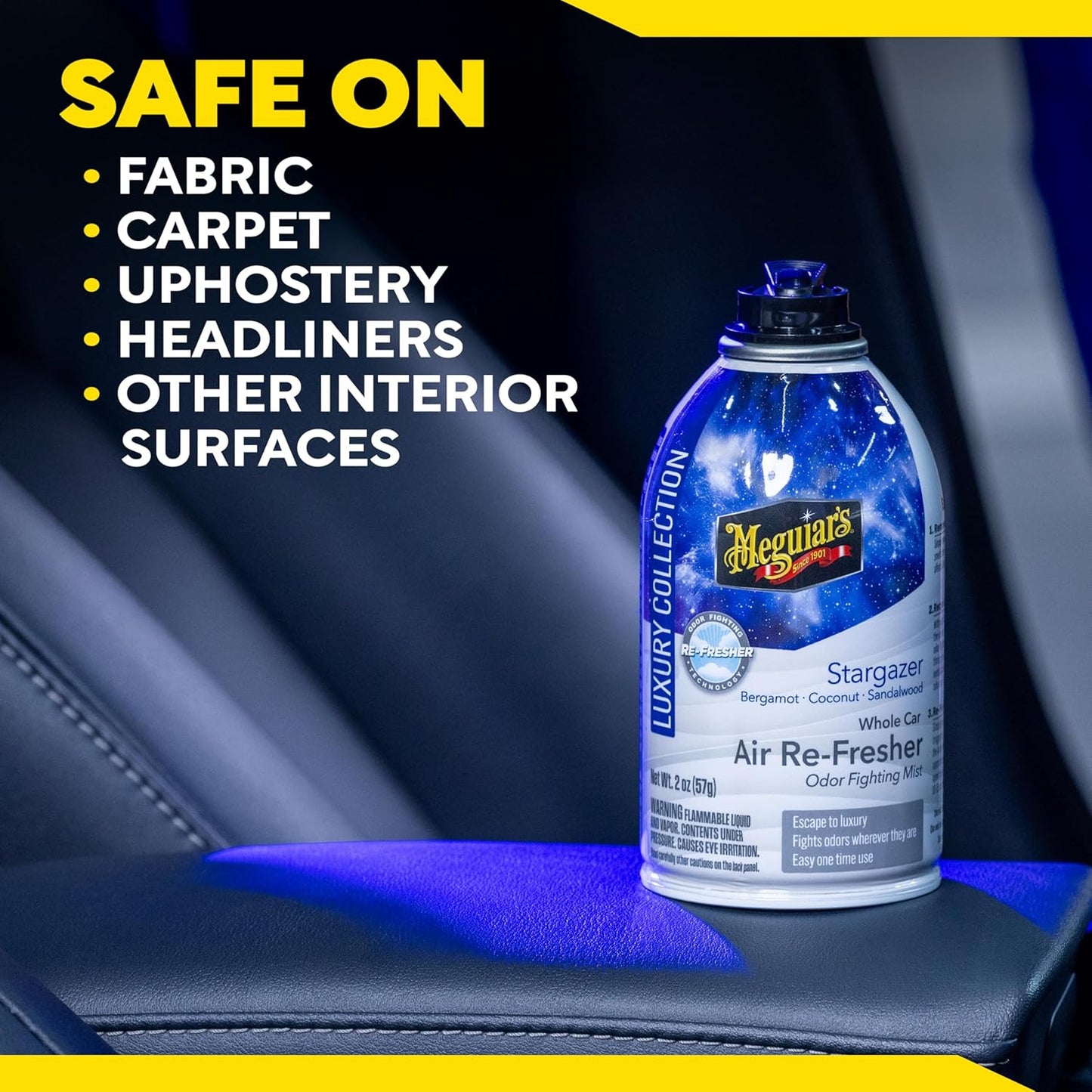 Meguiar’s Whole Car Air Refresher Odor Eliminator, Summer Breeze, 2 Oz— Car Air Freshener For Commuters, Detailers; Mist Refreshes Cabin For Sedan, Suv, Truck, Van