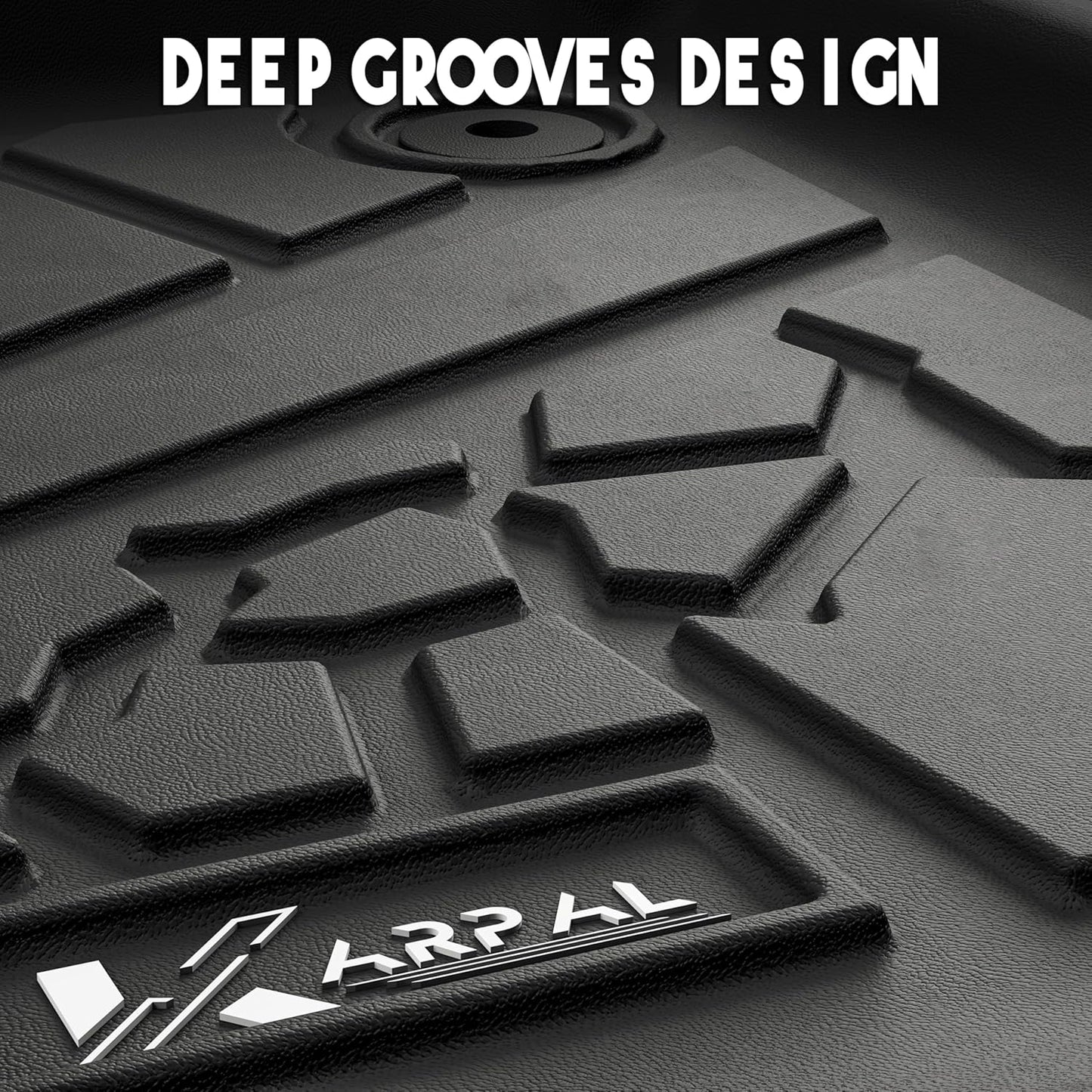 KARPAL Floor Mats for 2007-2013 Chevy Silverado & GMC Sierra 1500 Crew Cab / 2007-2014 2500/3500 HD(Footwell Coverage), All-Weather TPE Custom Fit Floor Liners Car Accessories