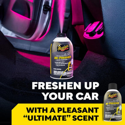Meguiar’s Whole Car Air Refresher Odor Eliminator, Summer Breeze, 2 Oz— Car Air Freshener For Commuters, Detailers; Mist Refreshes Cabin For Sedan, Suv, Truck, Van