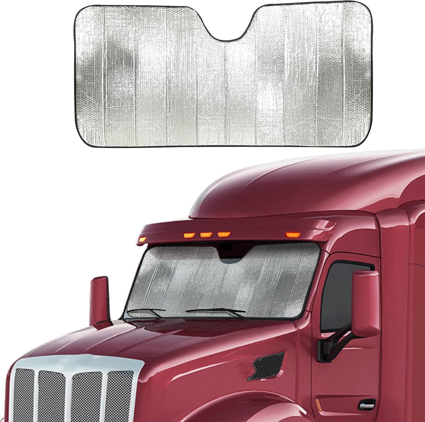 EcoNour Accordion Car Windshield Sun Shade | Car Sun Visor to Protect Harmful UV Rays | Foldable Automotive Windshield Sunshades | Window Sun Blocker to Keep Your Vehicle Cool & Comfort - 58" x 28"