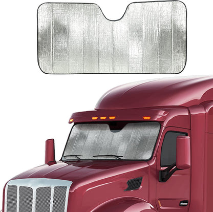 EcoNour Accordion Car Windshield Sun Shade | Car Sun Visor to Protect Harmful UV Rays | Foldable Automotive Windshield Sunshades | Window Sun Blocker to Keep Your Vehicle Cool & Comfort - 58" x 28"