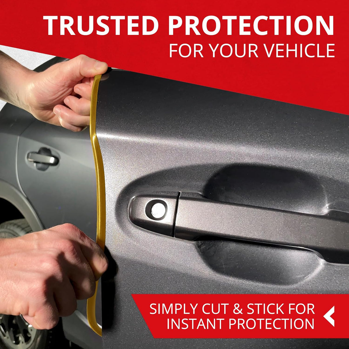 All-Fit Automotive Car Door Edge Protector – Universal DIY Edge Trim to Prevent Scratches & Dings – Flexible Adhesive Molding Trim for Cars, Trucks & SUVs (10 Ft - Black)