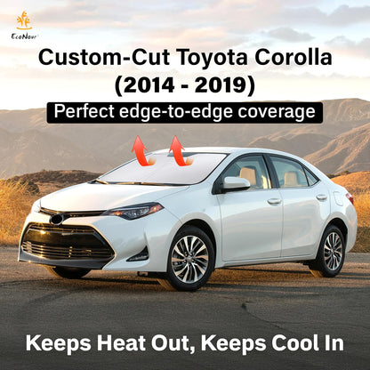EcoNour Car Windshield Sun Shade | 2025 Upgraded Innovative No-Light-Pass Technology for Maximum Coverage | Foldable Sun Shade Keeps Your Vehicle Cool | Must-Have Car Accessories | Small (59" x 29") - Colors C