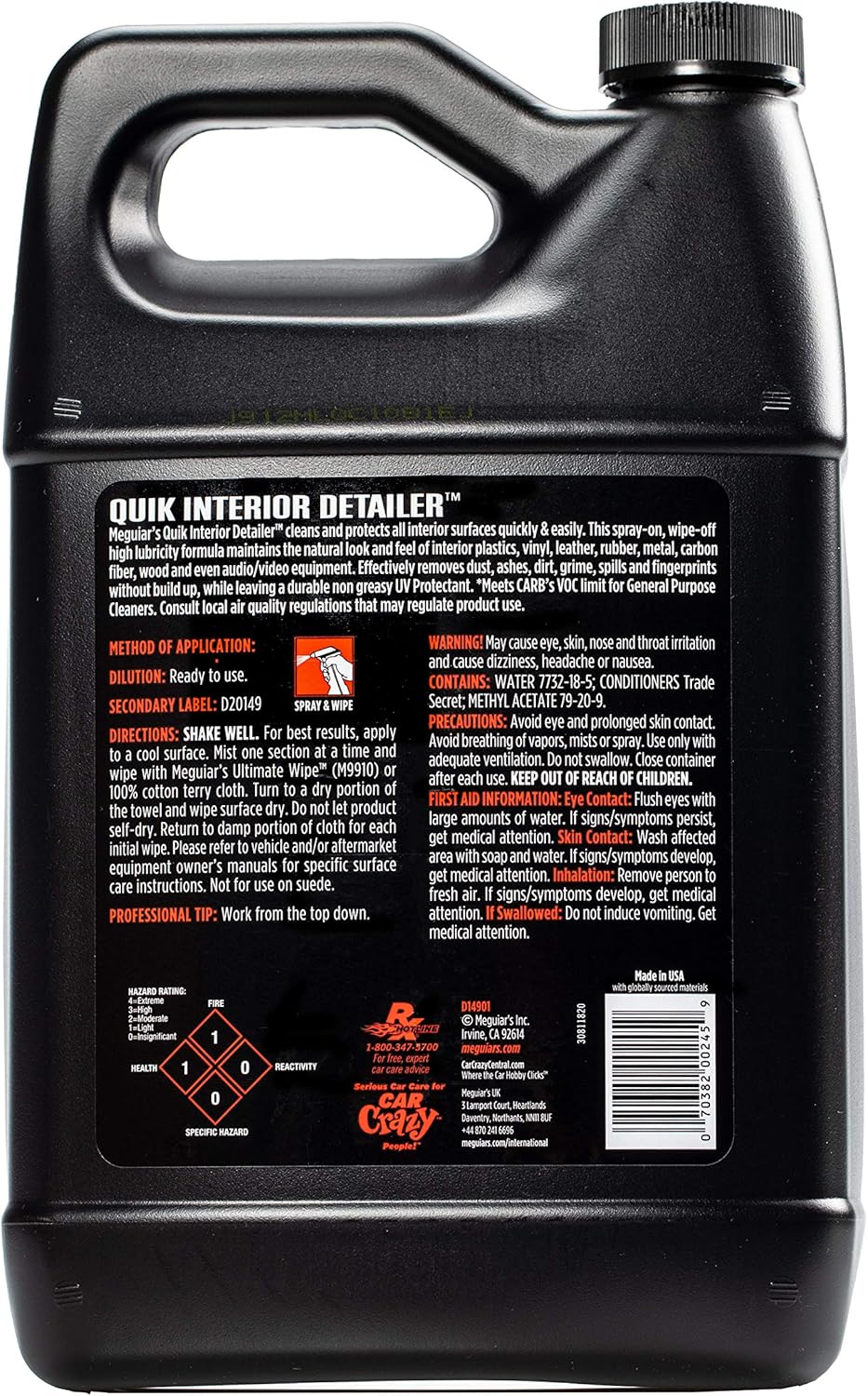 Meguiar's Shampoo Plus, Lubricating Car Wash Soap Lifts Dirt and Grime Off Car Surfaces, Cleans Paint Without Swirling or Scratching, Deepens Gloss and Boosts Shine, 1 Gal