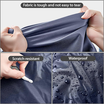 Car Cover Waterproof All Weather for Automobiles, 6 Layers Outdoor Full Exterior Cover Rain Sun UV Snowproof Protection with Zipper Cotton, Mirror Pocket for Sedan (190-195 inch)
