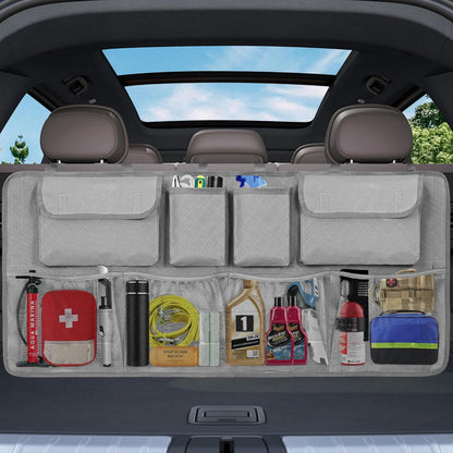 Car Trunk Organizer and Storage, Large Capacity Backseat Hanging Storage Accessories, Backseat Car Organizer for SUV/MPV/Truck (Black)