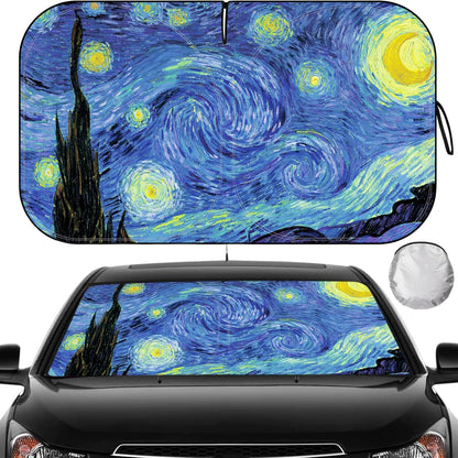 Car Windshield Sun Shade, Foldable Front Window Sunshade Blocks UV Rays, Keep Car Interior Cool, Universal Fit for Hatchback, Truck, SUV, MPV