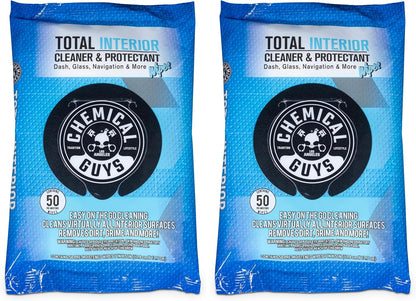 Chemical Guys Canister Wipes - Total Interior Cleaner & Protectant, Great For Cars, Trucks, SUVs, RVs, & More (60 Ct)