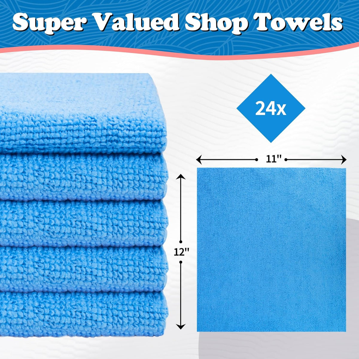 FIXSMITH Shop Towels, Pack of 200, Grey Microfiber Cleaning Cloth Bulk, Microfiber Towels for Cars, All-Purpose Absorbent Cleaning Rags, Dust Cloth for Automotive, Mechanic, Garage, 11.5 x 11.5 inch