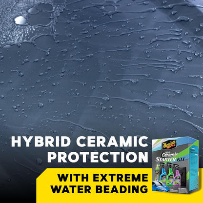 Meguiar's Ultimate Ceramic Coating Kit - Premium Kit for Cars Delivers Ultra-Durable Ceramic Protection with High Water Beading Action, Increased Gloss and Slickness, and Premium Microfiber Towels