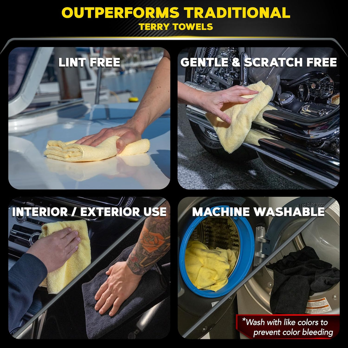 Meguiar's Supreme Shine Microfiber Towels for Cars, Ultra-Plush Car Microfiber Towel Set for Quickly Removing Product Without Leaving Swirls on Paint, Glass, Plastic, or Chrome