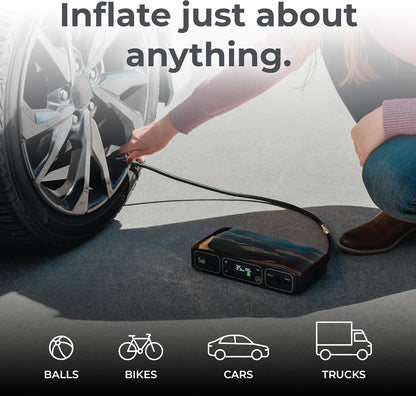 HALO Bolt Air 58830 Portable Car Battery Jump Starter | 100 PSI Air Compressor, 58.8Wh USB Power Bank, Emergency Floodlight & Charger, Jump Cars SUVs & Trucks, Inflate Tires, TSA Approved — Rose Gold