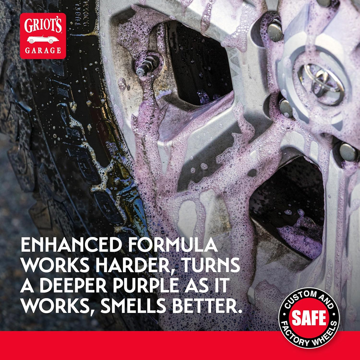 Griot's Garage Heavy-Duty Wheel Cleaner for All Wheel Finishes, Breaks Down and Removes Stubborn Brake Dust and Grime, PH Balanced, Non-Acidic, 11026, 35oz