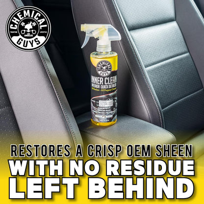 Chemical Guys InnerClean Interior Quick Detailer Cleaner and Protectant for Dashboards Door Panels Seats Trim and Surfaces Non Greasy Interior Car Cleaning Spray and Interior Detailer Spray 16 oz